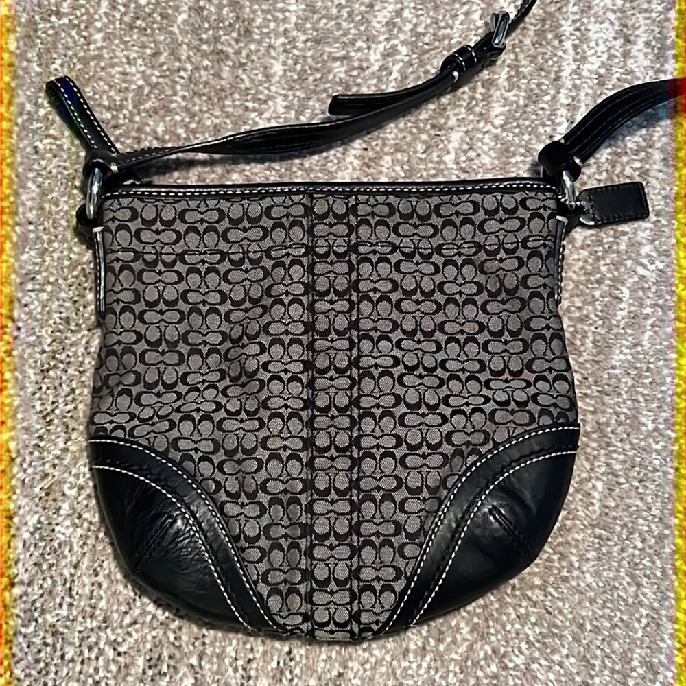 Coach Black and Gray Crossbody Bag